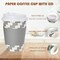 100 Pack 12 oz Paper Coffee Cups with Lid, Sleeve, and Straws, Four Designs of Disposable Hot Coffee Cups for Home, Stores, and Cafes